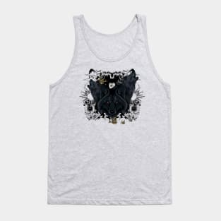 Awesome dark wolves with birds Tank Top